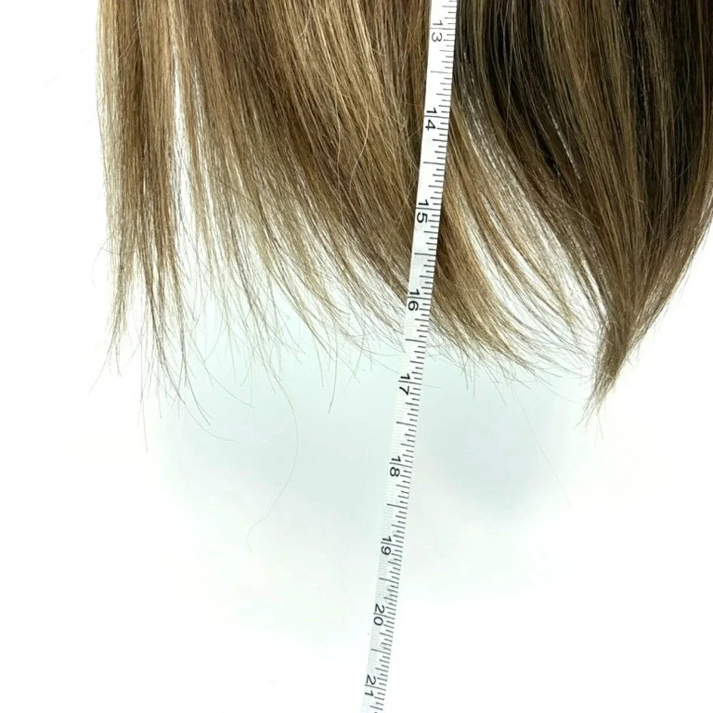 Glam Seamless Invisi Clip Human Hair Extensions 4/27 Brown Blonde 140g 18